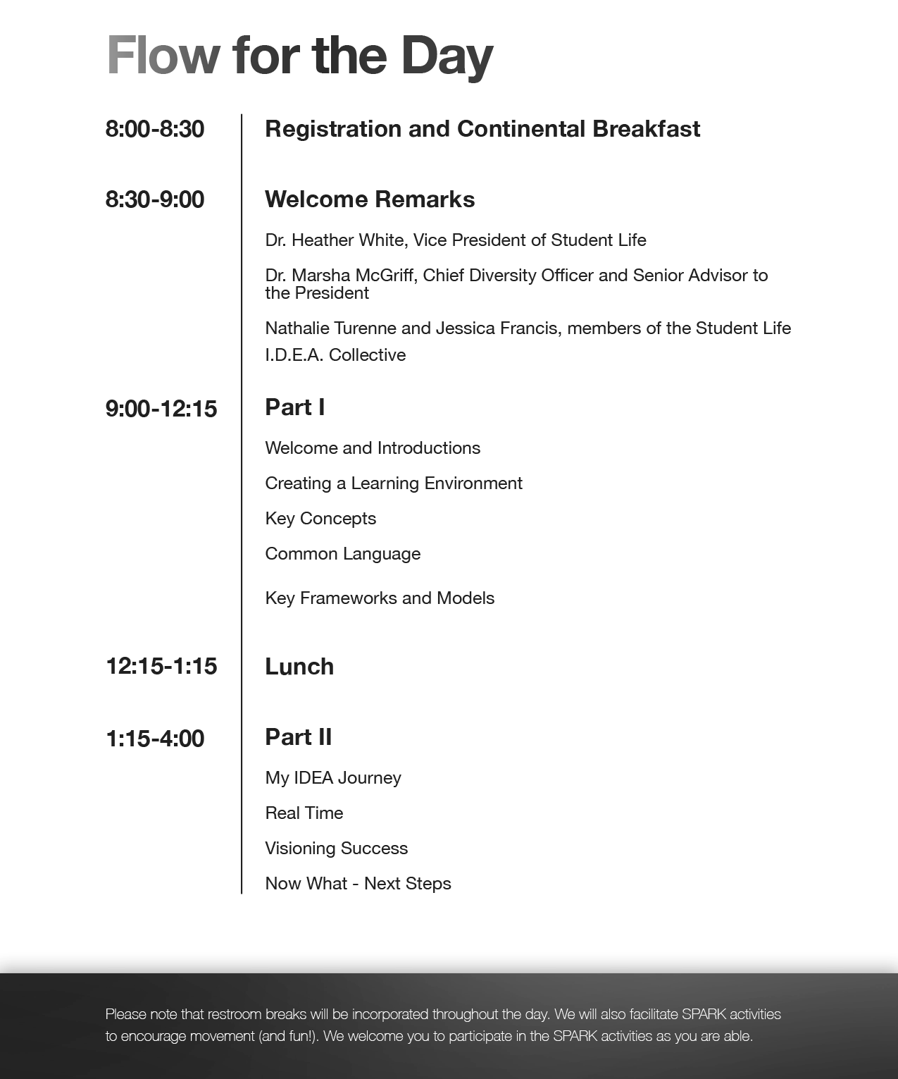 2022 UF Student Life NEXT Conference Schedule